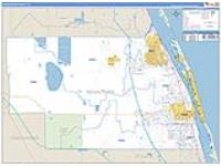 Indian River, Fl Carrier Route Wall Map